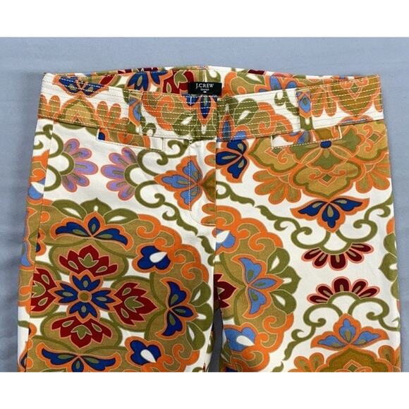J Crew Vintage '08 City Fit Stretch Chino Pants. Abstract Floral, Women's 0. EUC - Picture 6 of 9